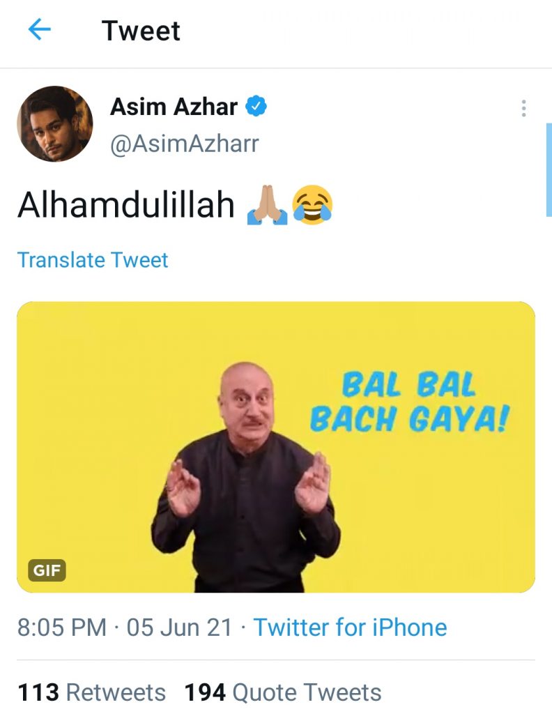 Netizens' Mixed Reaction on Asim Azhar's Indirect Jab at Hania