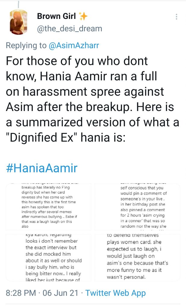 Asim Azhar Vs Hania Aamir - Shocking Revelations