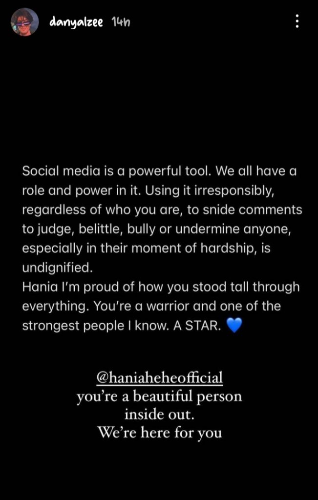 Celebrities Came Out In Support Of Hania Aamir