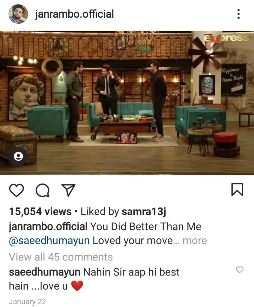 Here Is Why Afzal Khan Aka Jan Rambo Praised Humayun Saeed