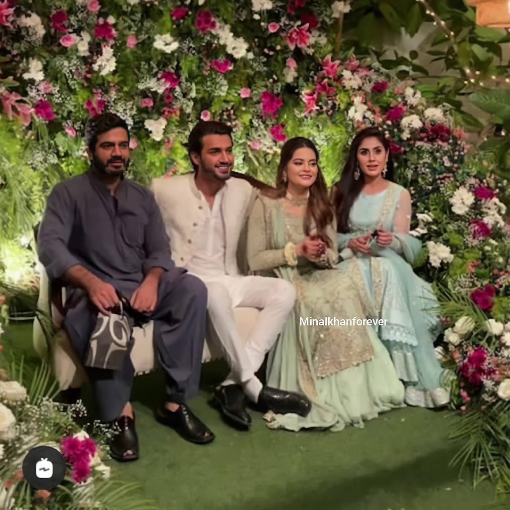 Minal Khan And Ahsan Mohsin Ikram Engagement Pictures