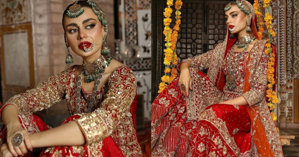 Arooj Aziz's Bridal Collection Gulbadan Featuring Sadaf Kanwal