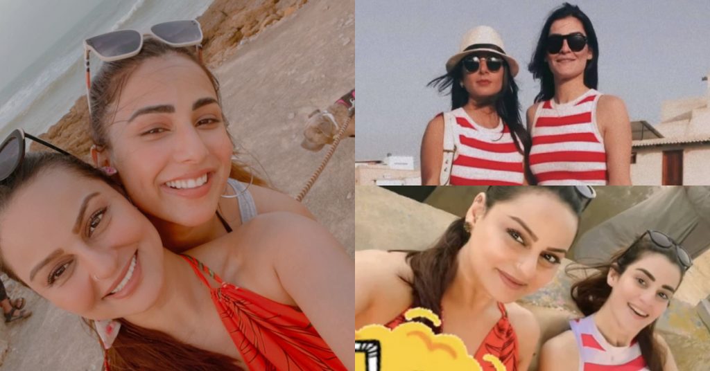 Ushna Shah And Juveria Abbasi Having Fun At The Beach