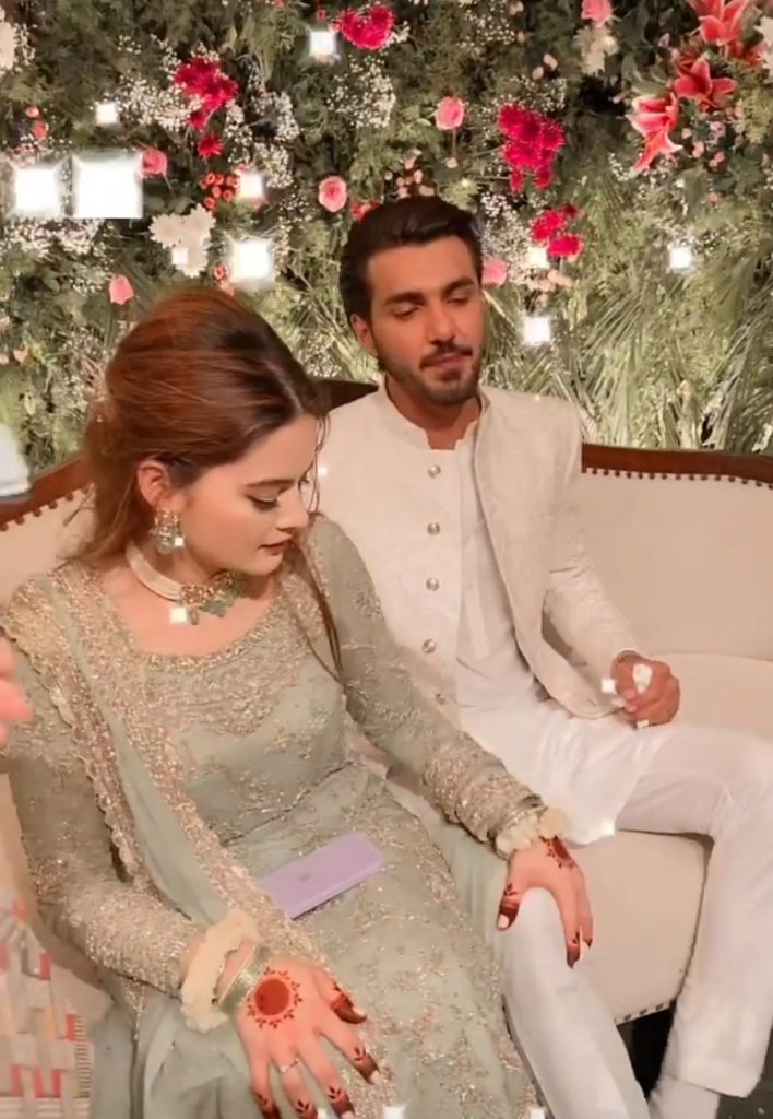 Minal Khan And Ahsan Mohsin Ikram Engagement Pictures