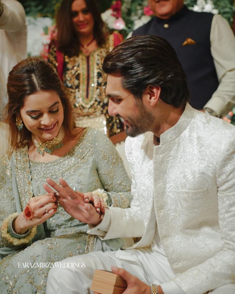 Minal Khan And Ahsan Mohsin Ikram Engagement HD Pictures