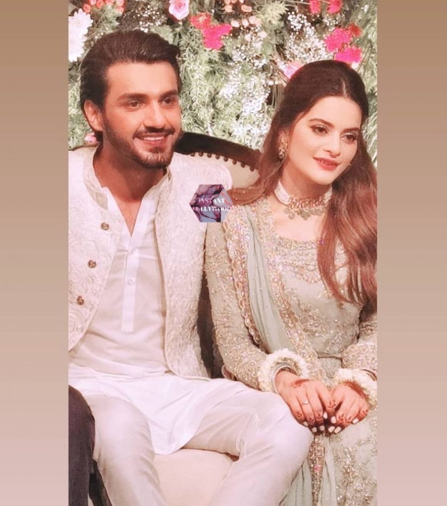 Minal Khan And Ahsan Mohsin Ikram Engagement Pictures