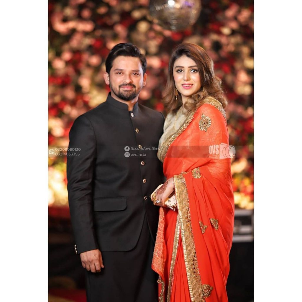 Noman Habib With His Wife At A Family Wedding