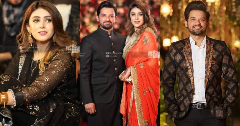 Noman Habib With His Wife At A Family Wedding