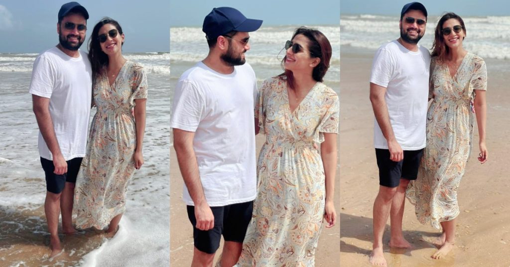 Rabab Hashim Spends A Relaxing Sunday With Her Husband At Beach