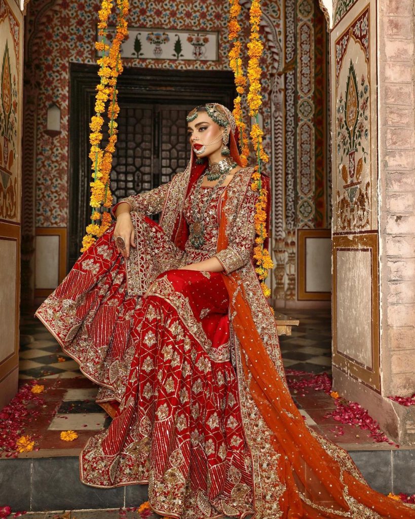 Arooj Aziz's Bridal Collection Gulbadan Featuring Sadaf Kanwal