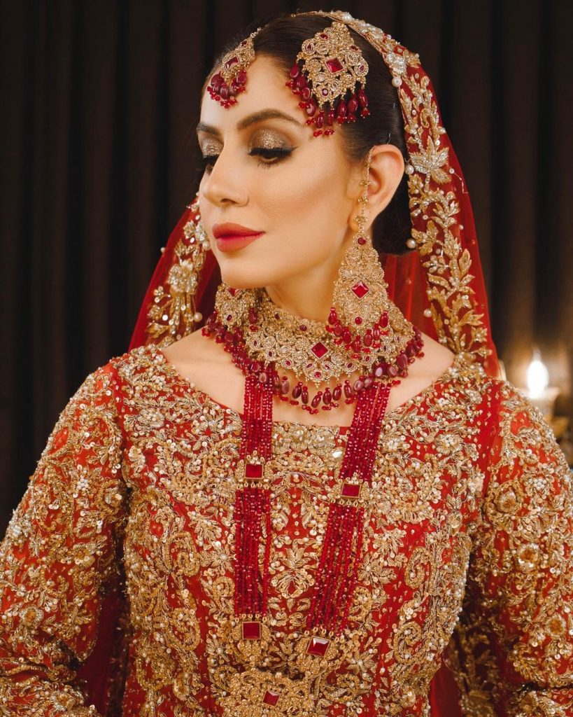 Sadia Faisal Is Every Bride's Dream In A Red Bridal Ensemble