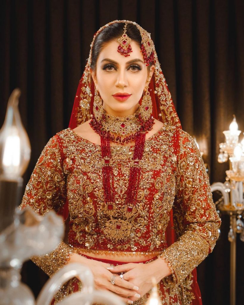 Sadia Faisal Is Every Bride's Dream In A Red Bridal Ensemble