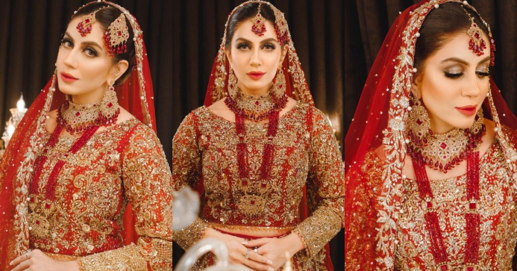 Sadia Faisal Is Every Bride's Dream In A Red Bridal Ensemble