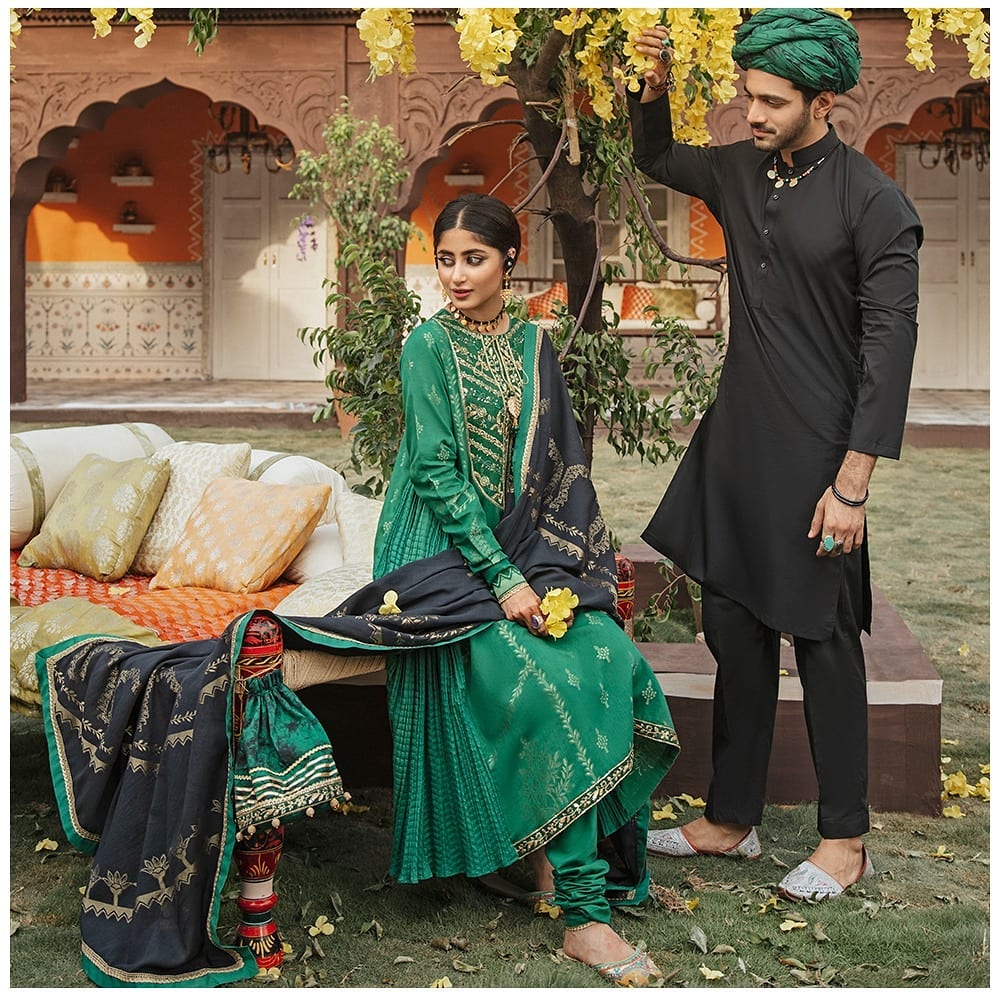 Cross Stitch Eid Collection "Rim Jhim" Featuring Sajal Aly And Wahaj Ali