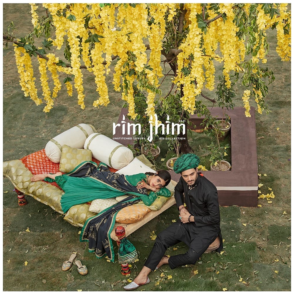 Cross Stitch Eid Collection "Rim Jhim" Featuring Sajal Aly And Wahaj Ali