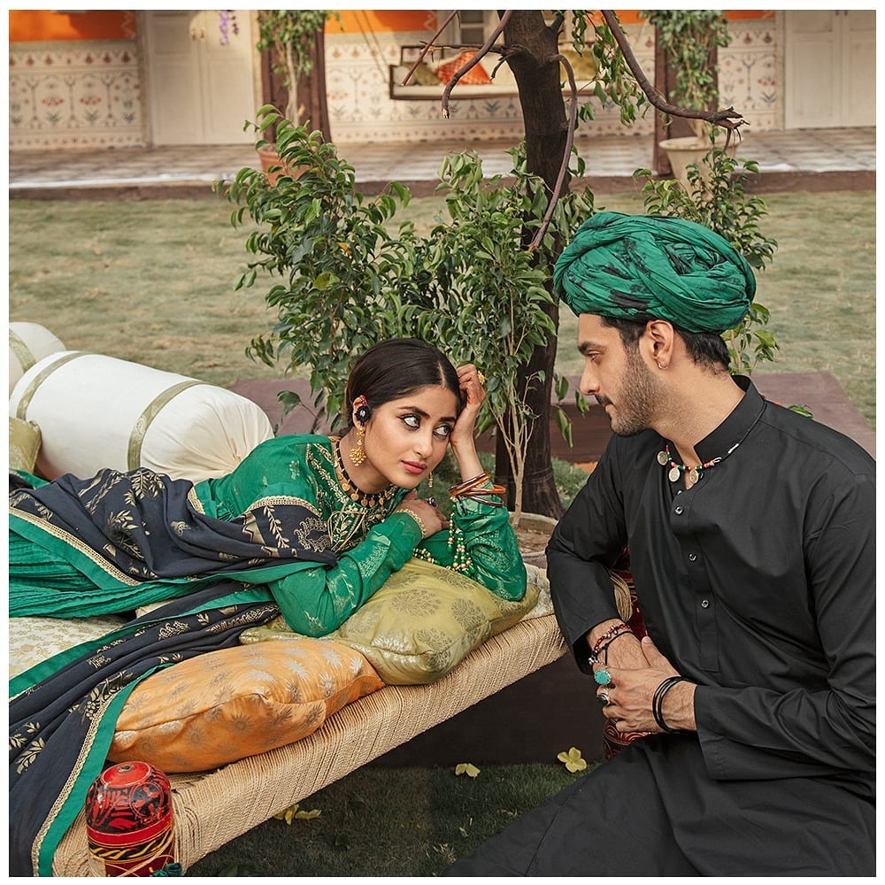 Cross Stitch Eid Collection "Rim Jhim" Featuring Sajal Aly And Wahaj Ali