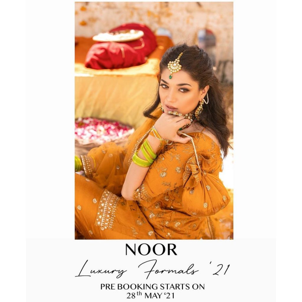 Anum Jung Luxury Formal Collection "Noor" Featuring Sanam Jung