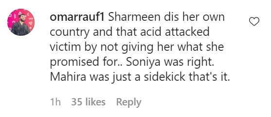 Sharmeen Obaid Has Lashed Out At Sonya Hussyn