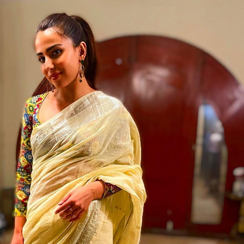 Ushna Shah Looks Super Chic In Saree