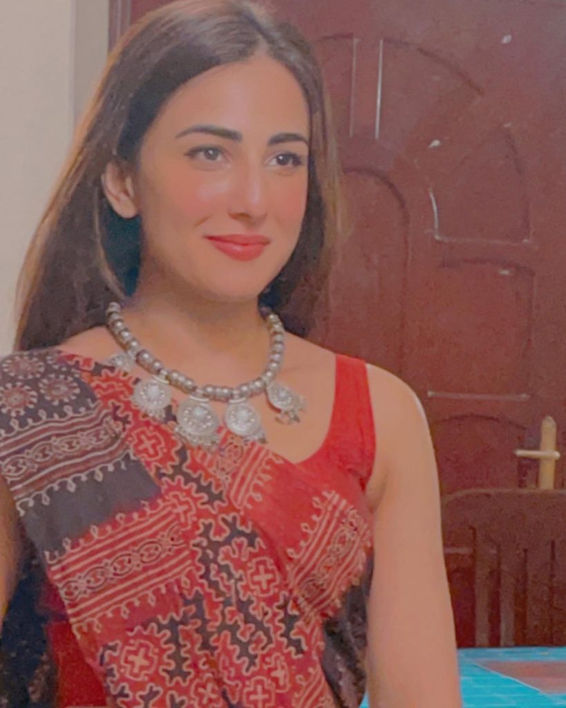 Ushna Shah Looks Super Chic In Saree Reviewitpk