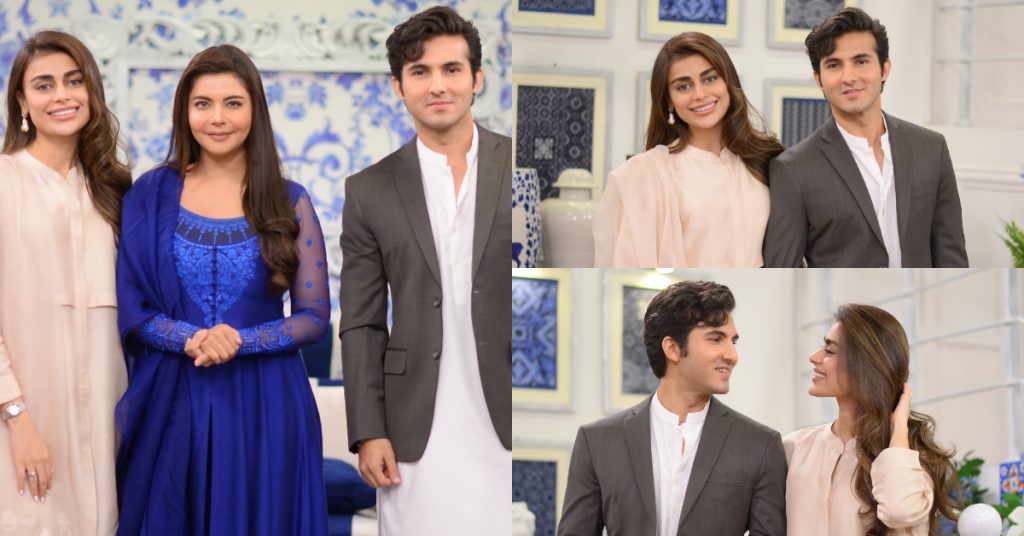 Sadaf Kanwal And Shahroz Sabzwari At The Set Of GMP