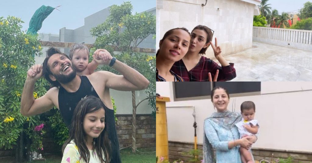 Pakistani Celebrities Enjoying The First Spell of Monsoon