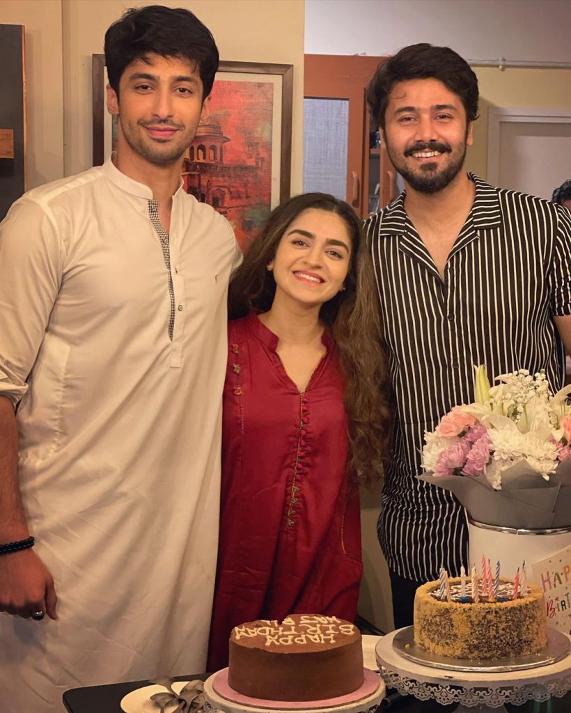 Hajra Yamin's On-Set Birthday Celebration