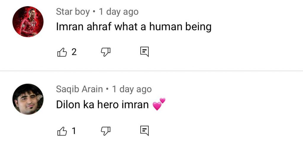 Fans Loved Imran Ashraf's Funny Reply To Mariyam Nafees