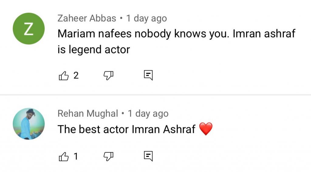 Fans Loved Imran Ashraf's Funny Reply To Mariyam Nafees