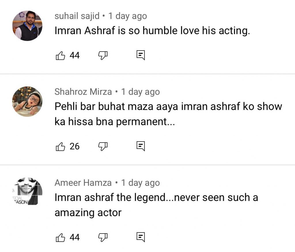 Fans Loved Imran Ashraf's Funny Reply To Mariyam Nafees