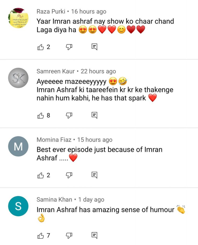 Fans Loved Imran Ashraf's Funny Reply To Mariyam Nafees