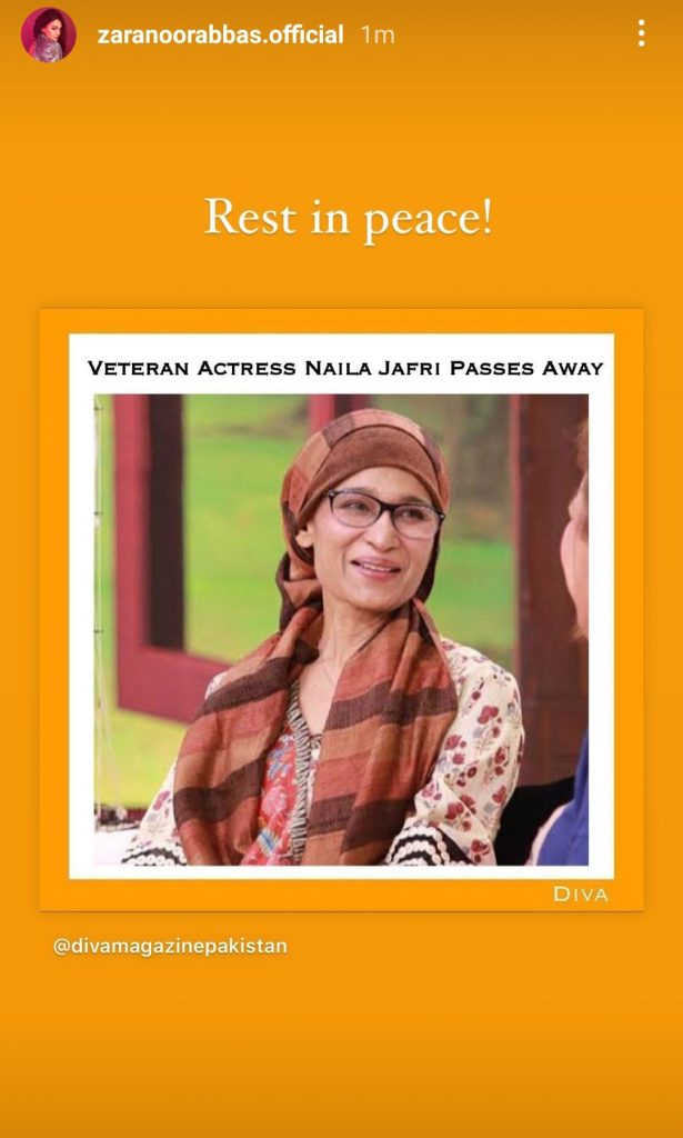 Tv Actress Naila Jaffery Passes Away