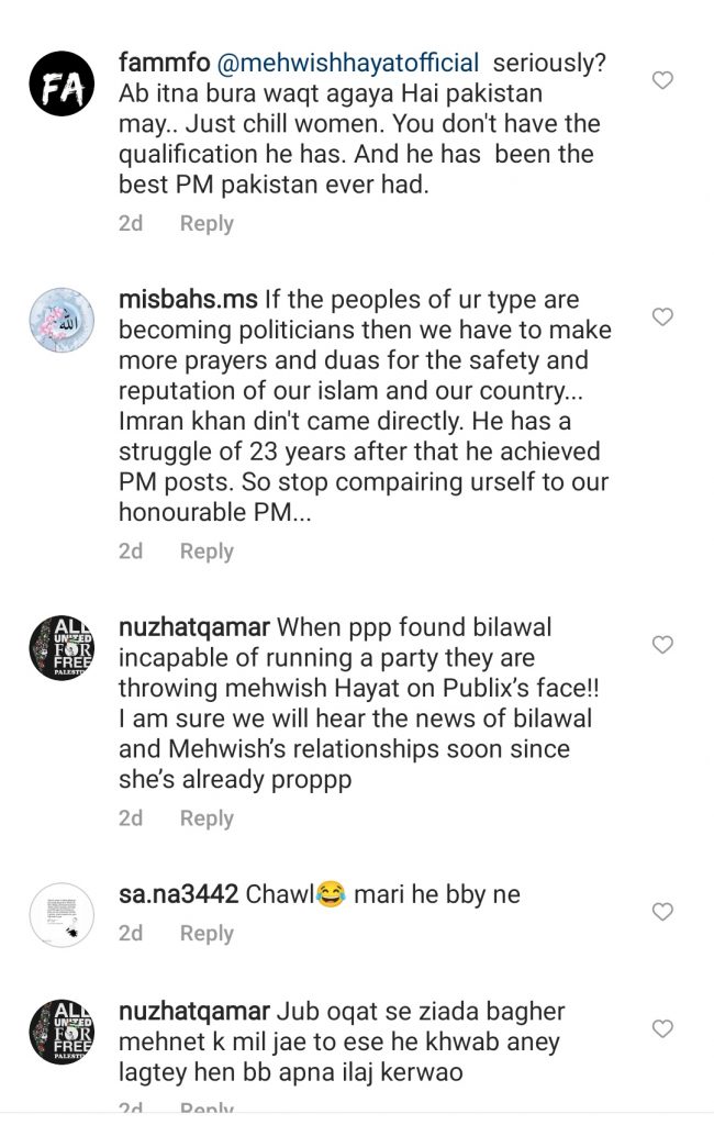 Netizens Criticize Mehwish Hayat For Comparing Herself To PM Imran Khan