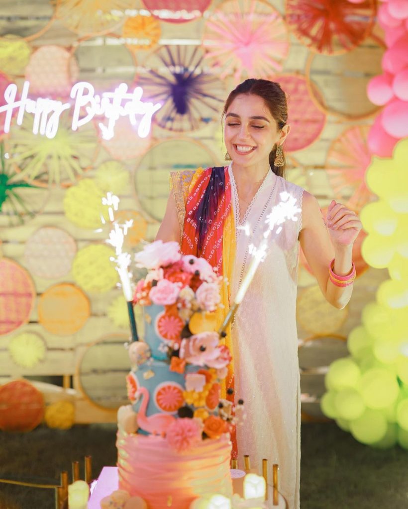 Maya Ali Solo Clicks From Her Holi Themed Birthday Bash