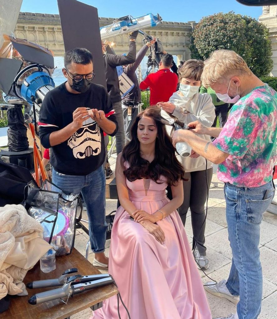 BTS Pictures Of Saba Qamar From Her Upcoming Project