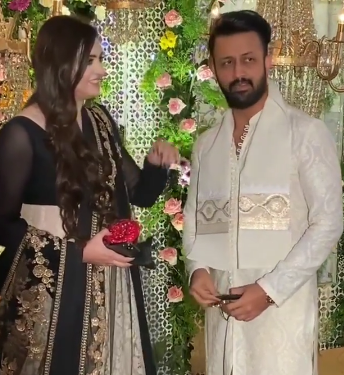 Atif Aslam Spotted With His Wife At A Wedding In Lahore