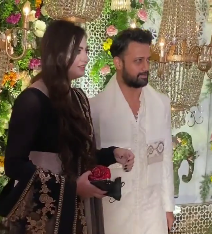 Atif Aslam Spotted With His Wife At A Wedding In Lahore