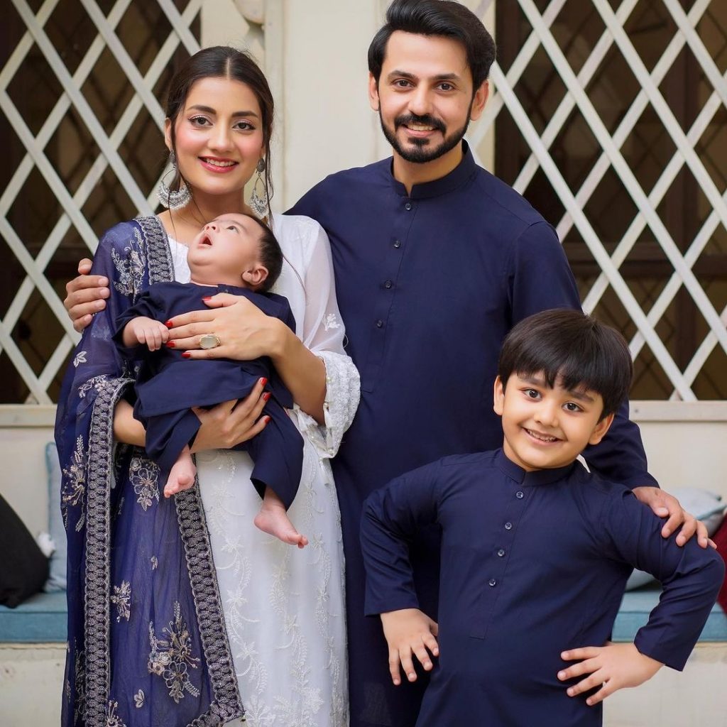 Adorable Family Portraits Of Bilal Qureshi And Uroosa Bilal From Eid-ul-Adha Day 1