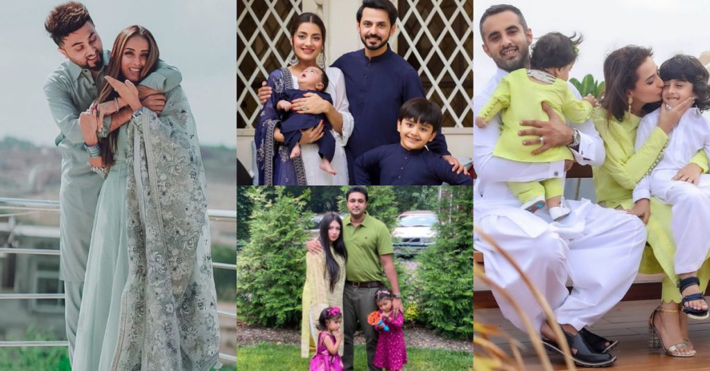 Celebrities Twining With Their Spouses And Children On Eid