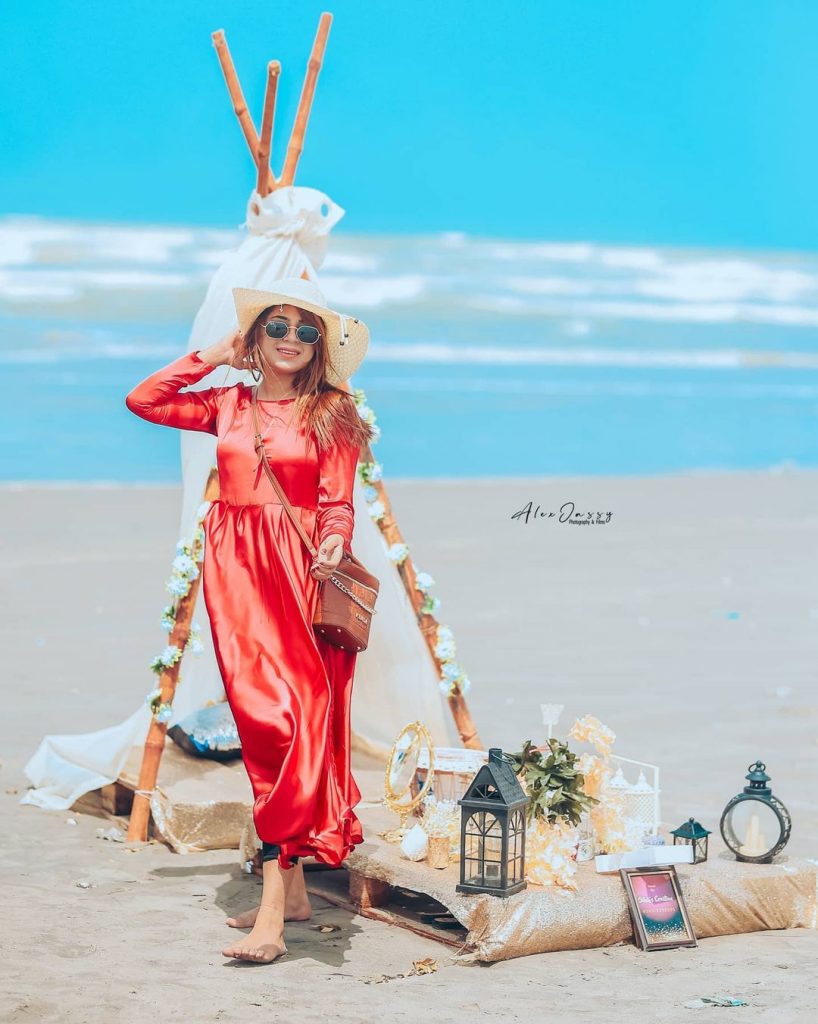 TikTok Star Dr Madiha Khan's Adorable Birthday Shoot At Beach