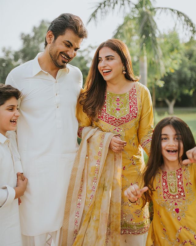 Celebrities Twining With Their Spouses And Children On Eid