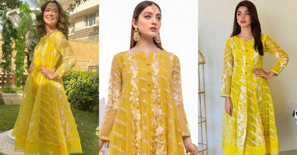 Hania Aamir And Kinza Hashmi Spotted Wearing Same Outfit By Azure