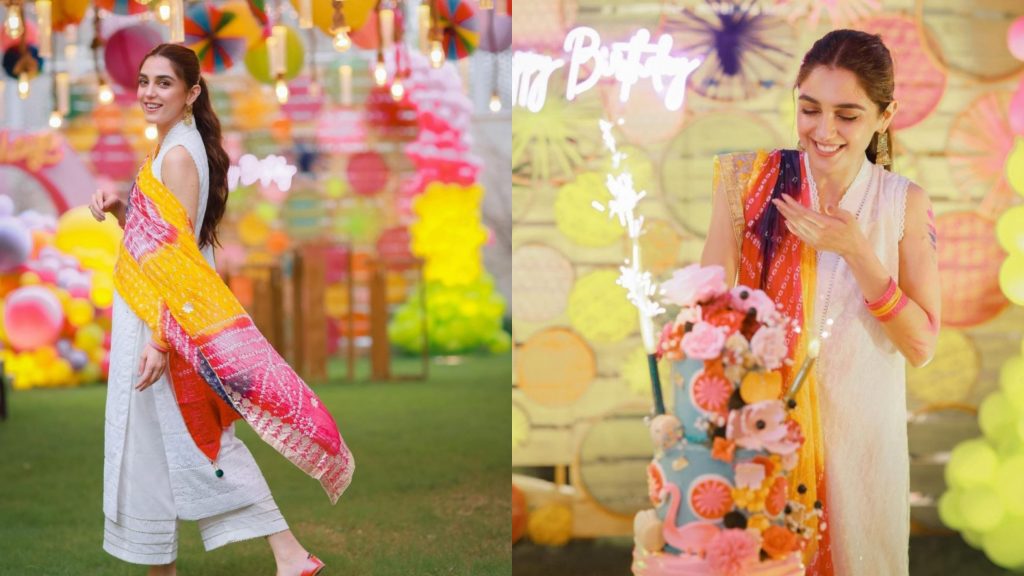 Maya Ali Solo Clicks From Her Holi Themed Birthday Bash