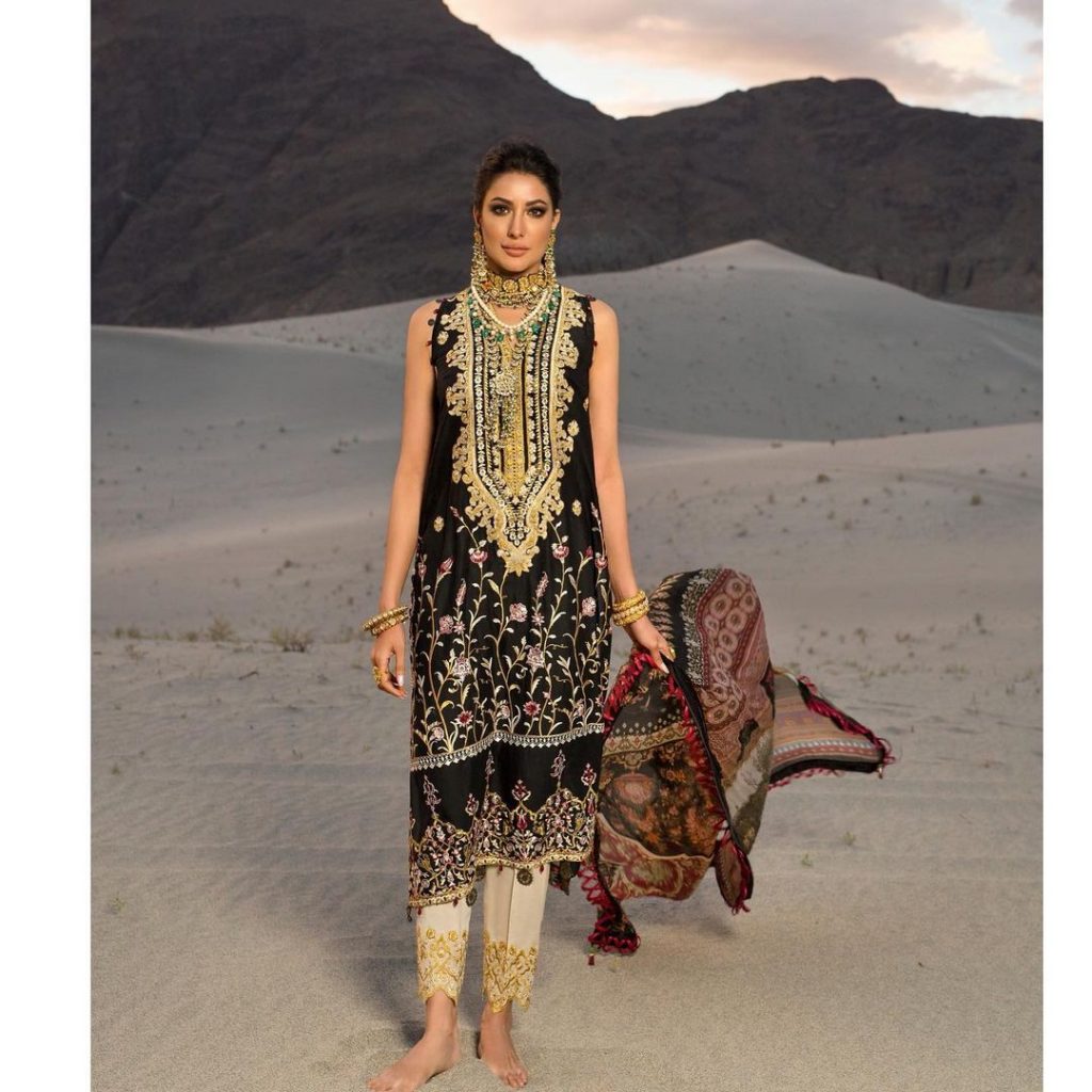 Nisa Hussain's Luxury Festive Lawn Collection Featuring Mehwish Hayat