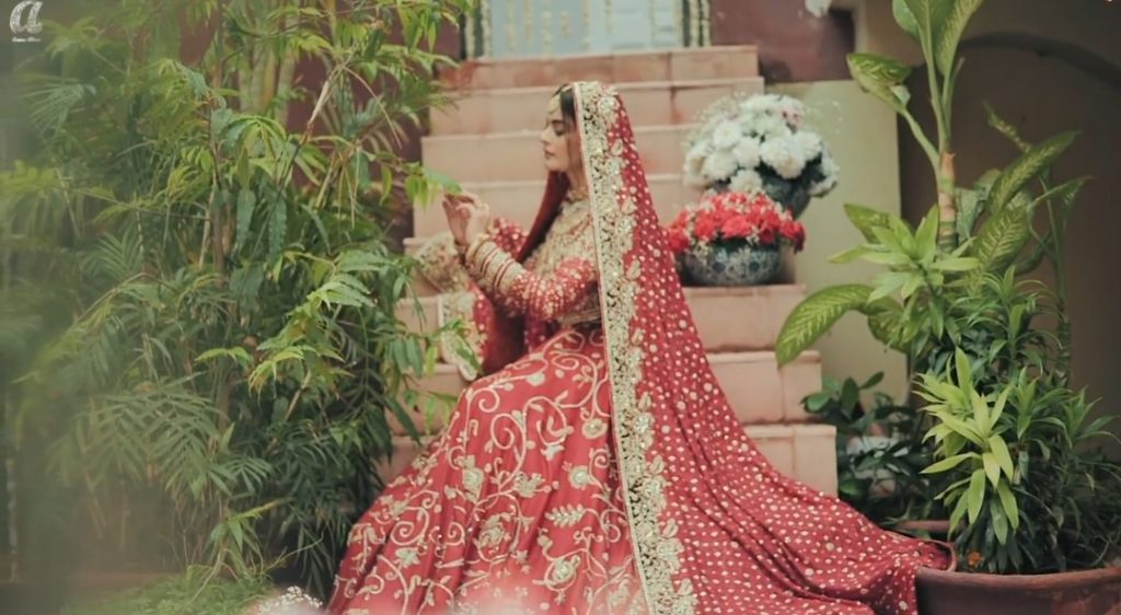 Annus Abrar Bridal Edit Maahru Featuring Minal Khan