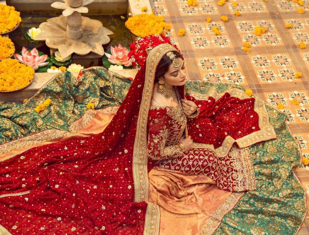 Annus Abrar Bridal Edit Maahru Featuring Minal Khan