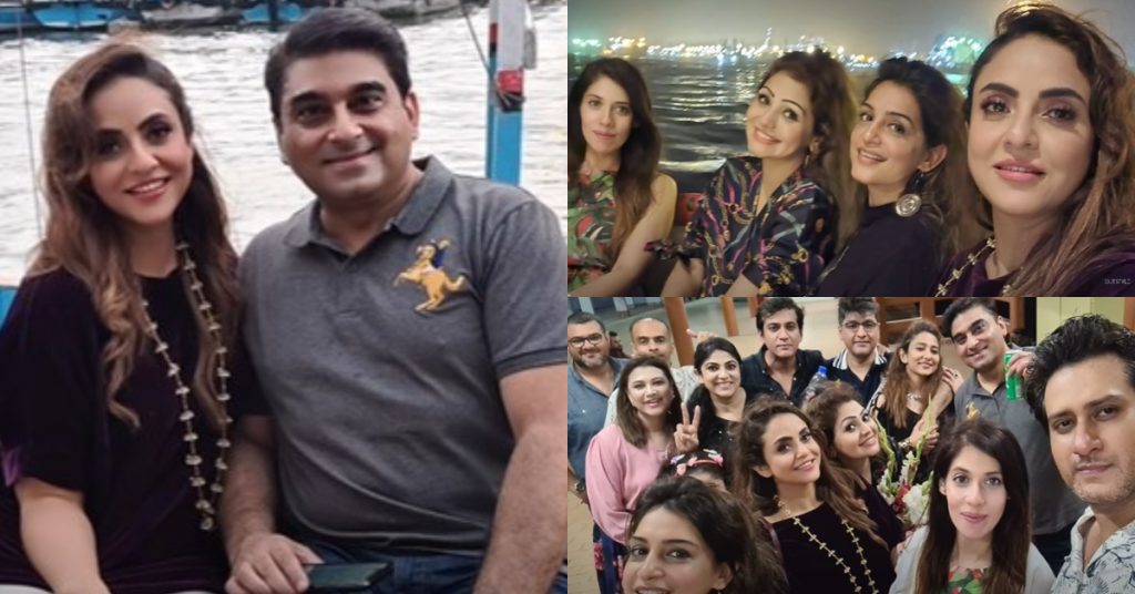 Nadia Khan Having Fun With Friends At Yacht Party