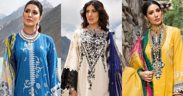 Nisa Hussain’s Luxury Festive Lawn Collection Featuring Mehwish Hayat