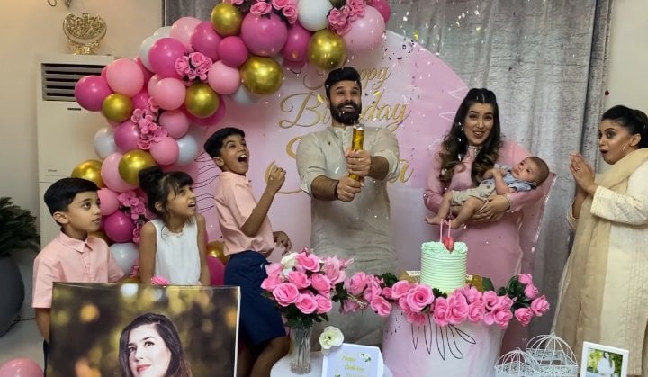 Rahim Pardesi Throws A Surprise Birthday Party For Second Wife