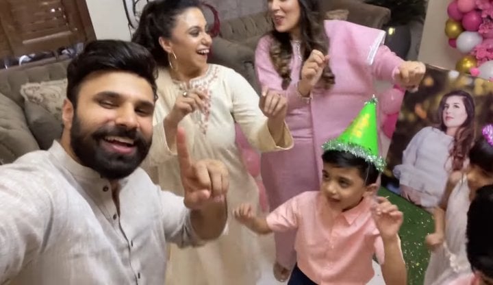 Rahim Pardesi Throws A Surprise Birthday Party For Second Wife